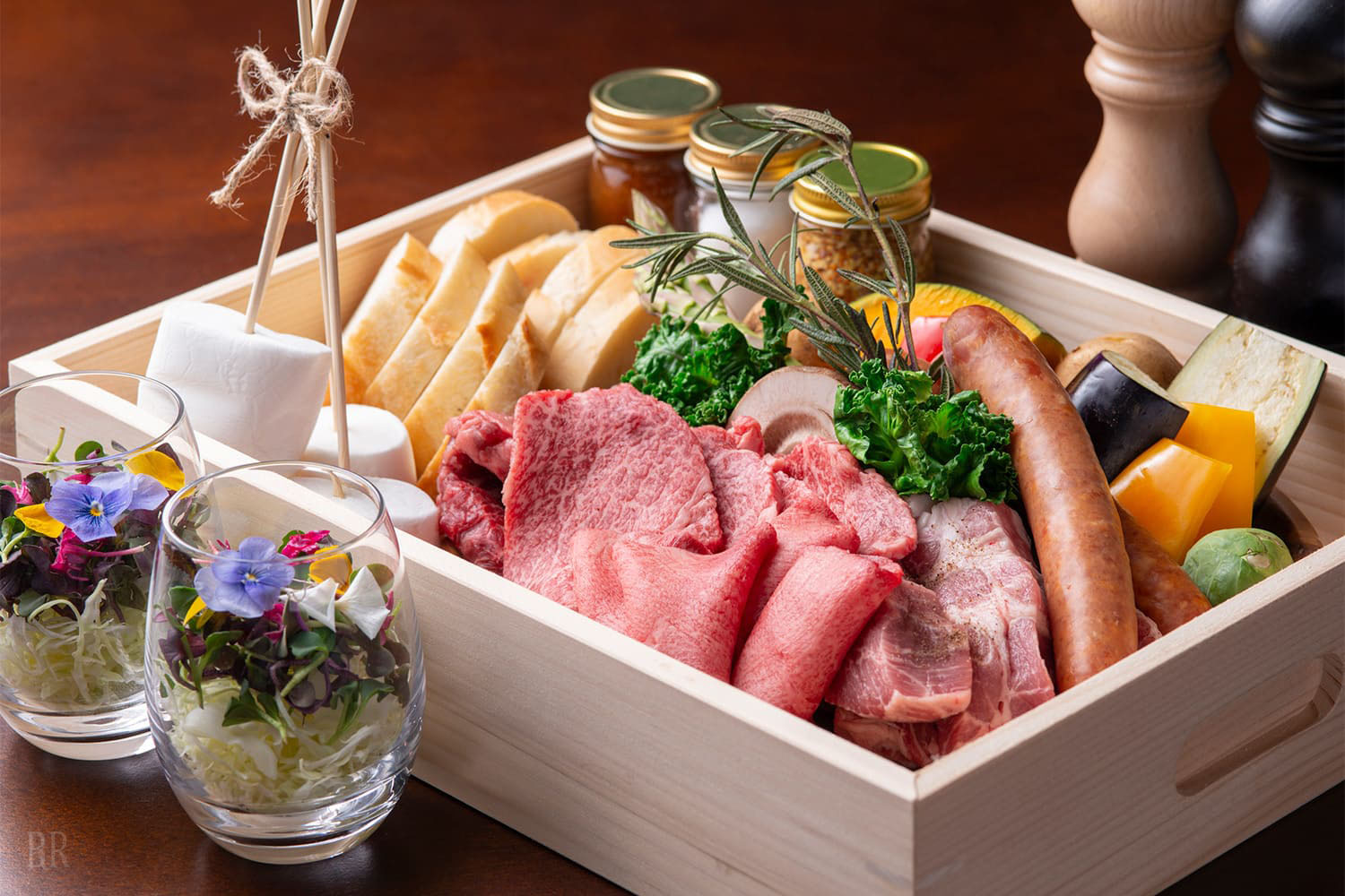 Glamping BBQ featuring Koshu Wine Beef at Shakushi Gateway Camp
