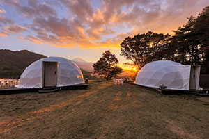 Sunset view of Shakushi Gateway Camp